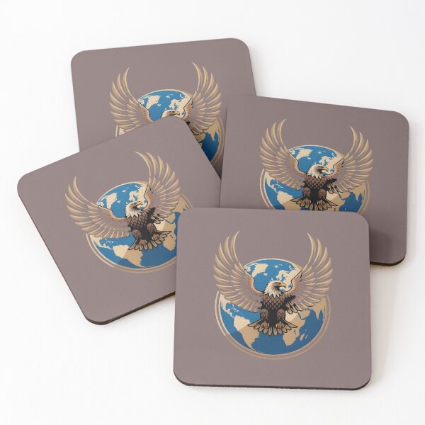 Item preview, Majestic Eagle Globe Wings Emblem designed and sold by RoyalEarthstore.