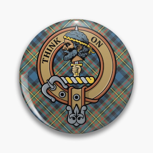 Item preview, Clan MacLellan Crest over Ancient Tartan designed and sold by sifis.