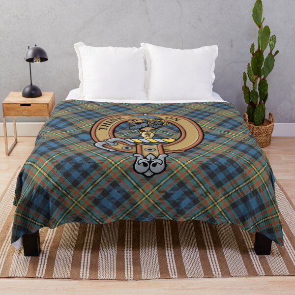 Item preview, Clan MacLellan Crest over Ancient Tartan designed and sold by sifis.