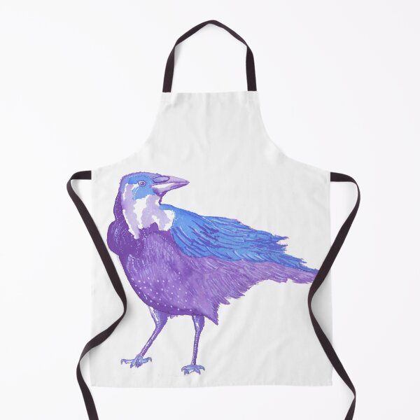 Item preview, Purple Blue Crow Watercolor Bird Illustration designed and sold by Fairfax-Curator.