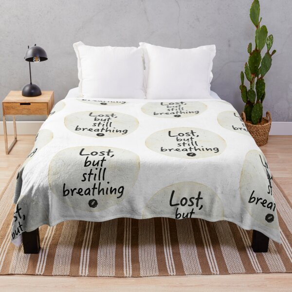 Item preview, Lost But Still Breathing – Minimalist Aesthetic Quote Sticker designed and sold by Elviqus Shop.