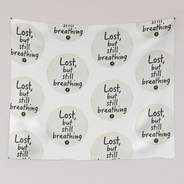 Item preview, Lost But Still Breathing – Minimalist Aesthetic Quote Sticker designed and sold by Elviqus Shop.