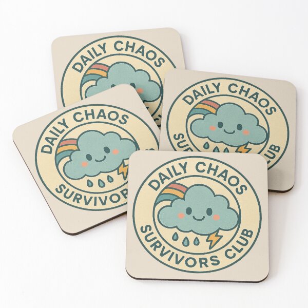Item preview, Daily Chaos Survivors Club Cute Cloud Badge Design designed and sold by ChirpInc.