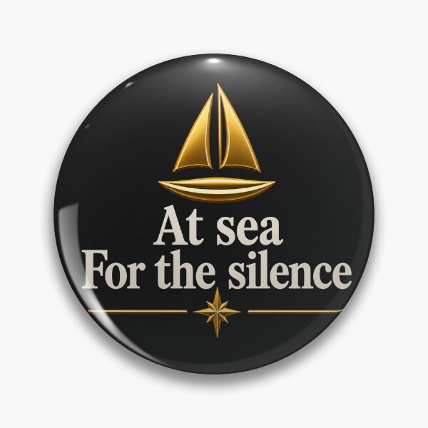 Item preview,  At Sea For The Silence – Elegant Sailing Yacht Design | Nautical Lifestyle Graphic designed and sold by MWSailingClub.