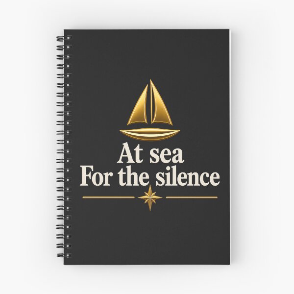 Item preview,  At Sea For The Silence – Elegant Sailing Yacht Design | Nautical Lifestyle Graphic designed and sold by MWSailingClub.