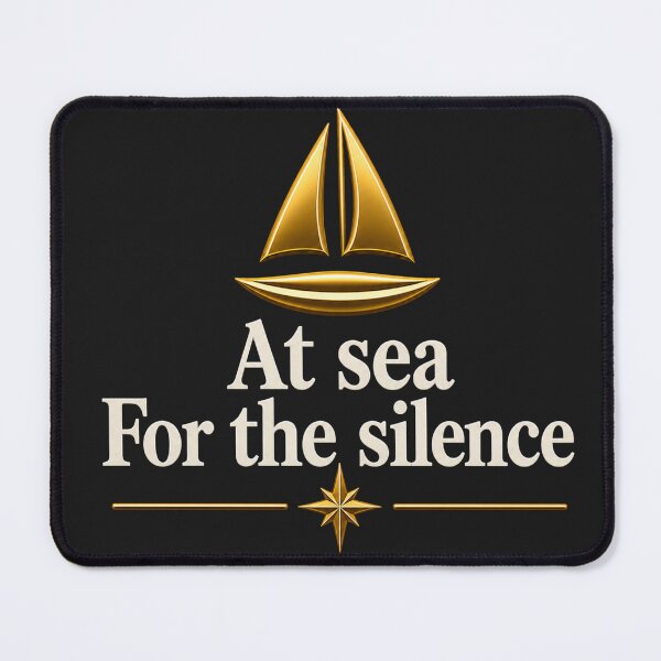 Item preview, At Sea For The Silence – Elegant Sailing Yacht Design | Nautical Lifestyle Graphic designed and sold by MWSailingClub.