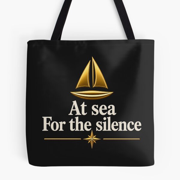 Item preview,  At Sea For The Silence – Elegant Sailing Yacht Design | Nautical Lifestyle Graphic designed and sold by MWSailingClub.