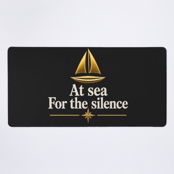 Item preview, At Sea For The Silence – Elegant Sailing Yacht Design | Nautical Lifestyle Graphic designed and sold by MWSailingClub.