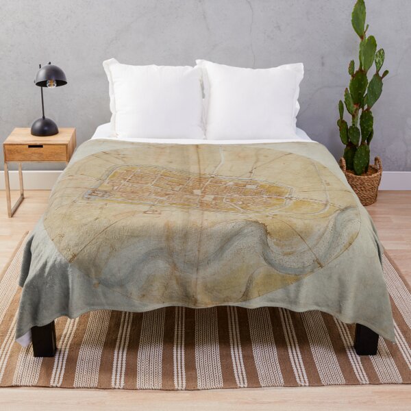 Item preview, Plan of Imola by Leonardo da Vinci Renaissance City Map Fine Art Print designed and sold by artofuniverse.
