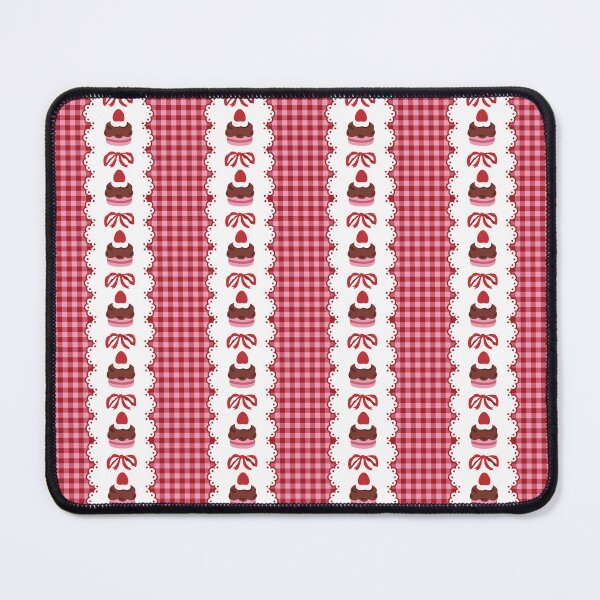 Item preview, Chocolate Strawberry Cake Gingham Pattern designed and sold by Kusaka.art.