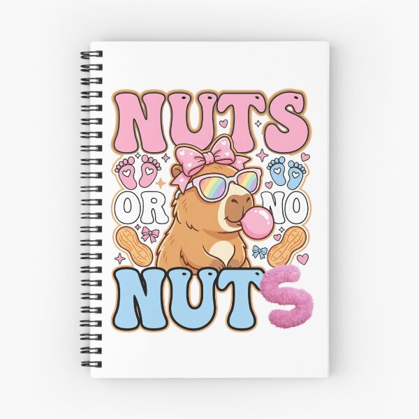 Item preview, Nuts or No Nuts? Retro Baby Gender Reveal Capybara designed and sold by BumbleBloom7.