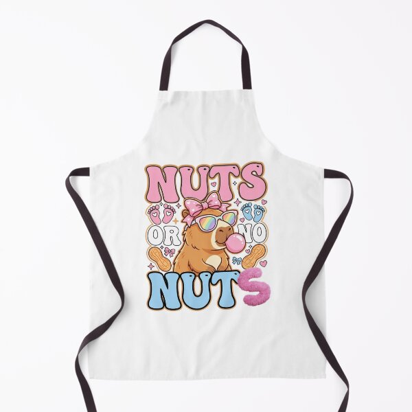 Item preview, Nuts or No Nuts? Retro Baby Gender Reveal Capybara designed and sold by BumbleBloom7.