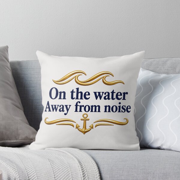 Item preview, On the Water Away From Noise – Nautical Anchor Sailing Design | Ocean Calm Lifestyle Graphic designed and sold by MWSailingClub.