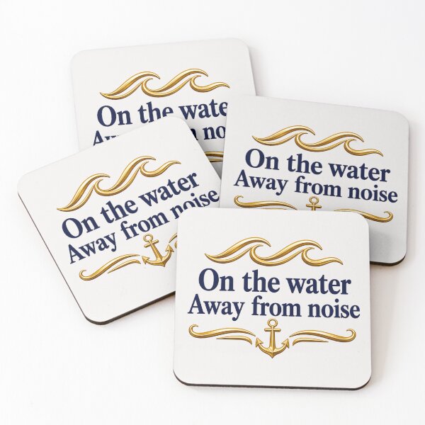Item preview, On the Water Away From Noise – Nautical Anchor Sailing Design | Ocean Calm Lifestyle Graphic designed and sold by MWSailingClub.