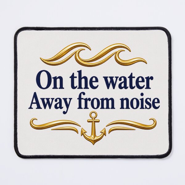 Item preview, On the Water Away From Noise – Nautical Anchor Sailing Design | Ocean Calm Lifestyle Graphic designed and sold by MWSailingClub.