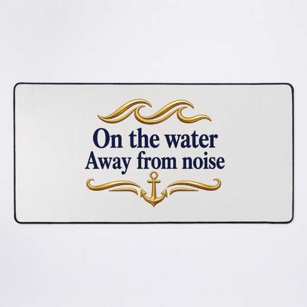 Item preview, On the Water Away From Noise – Nautical Anchor Sailing Design | Ocean Calm Lifestyle Graphic designed and sold by MWSailingClub.