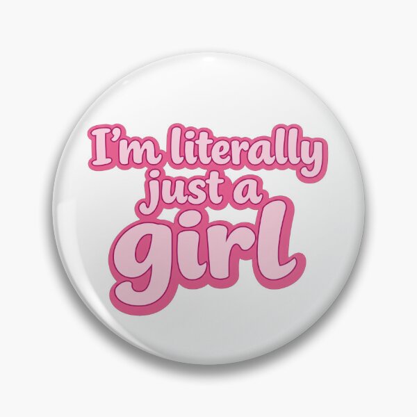 Item preview, I'm Literally Just A Girl Sticker | Funny Pink Quote Sticker | Girly Sticker | Coquette Sticker | Girl Boss Sticker designed and sold by CUTE & FUN CREATIONS.
