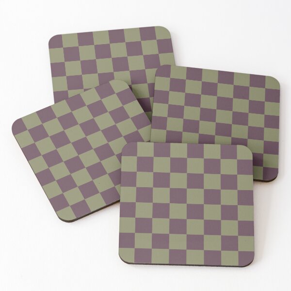 Item preview, Purple and Moss Green Checkered Pattern designed and sold by The Innocent Ghost Project.