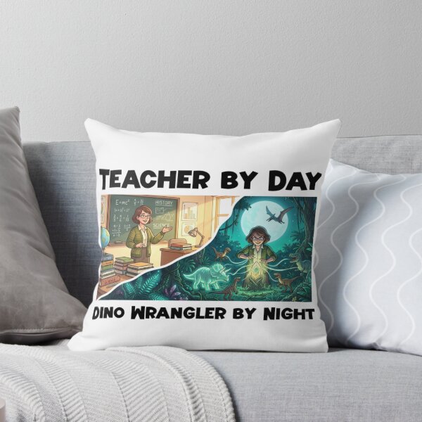 Item preview, Teacher by Day Dino Wrangler by Night Funny Teacher Dinosaur Shirt Gift designed and sold by Abibless1998.