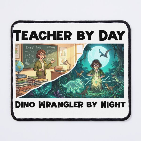 Item preview, Teacher by Day Dino Wrangler by Night Funny Teacher Dinosaur Shirt Gift designed and sold by Abibless1998.