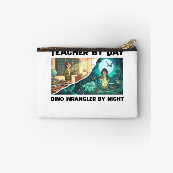 Item preview, Teacher by Day Dino Wrangler by Night Funny Teacher Dinosaur Shirt Gift designed and sold by Abibless1998.