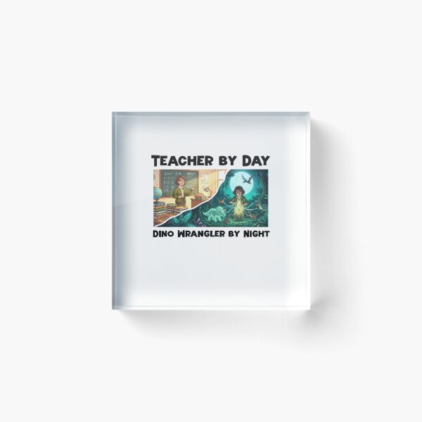 Item preview, Teacher by Day Dino Wrangler by Night Funny Teacher Dinosaur Shirt Gift designed and sold by Abibless1998.