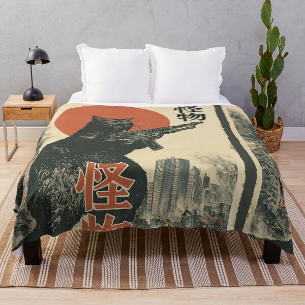 Item preview, Kaiju Cat Rampage – Japanese Monster Art designed and sold by obstinator.