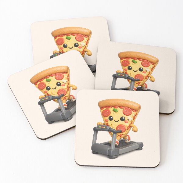 Item preview, Cute Pizza Workout | Funny Gym Food Character 3D CGI Kawaii Fitness Design designed and sold by Moons Studio.