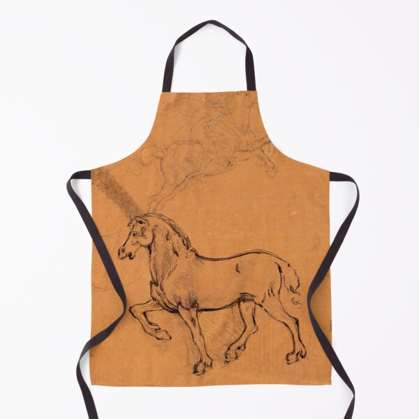Item preview, Recto Studies of Horses by Leonardo da Vinci High Renaissance Horse Study Fine Art Print designed and sold by artofuniverse.