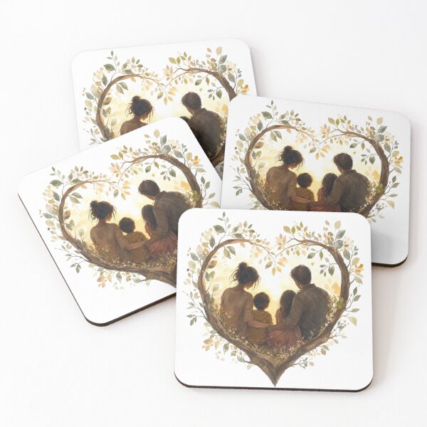 Item preview, Family Together Heart Art designed and sold by InkNovaLab.