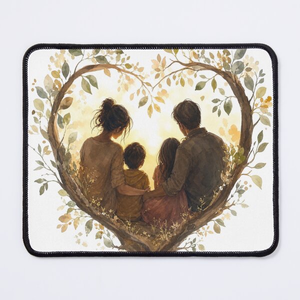 Item preview, Family Together Heart Art designed and sold by InkNovaLab.