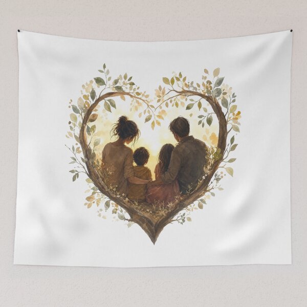 Item preview, Family Together Heart Art designed and sold by InkNovaLab.