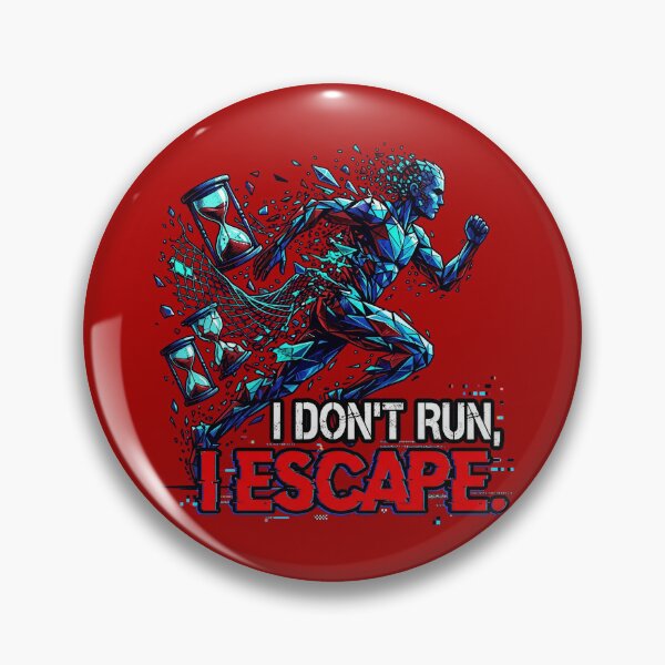 Item preview, I Don't Run I Escape | Glitch Art Techwear designed and sold by MarCinu Art.