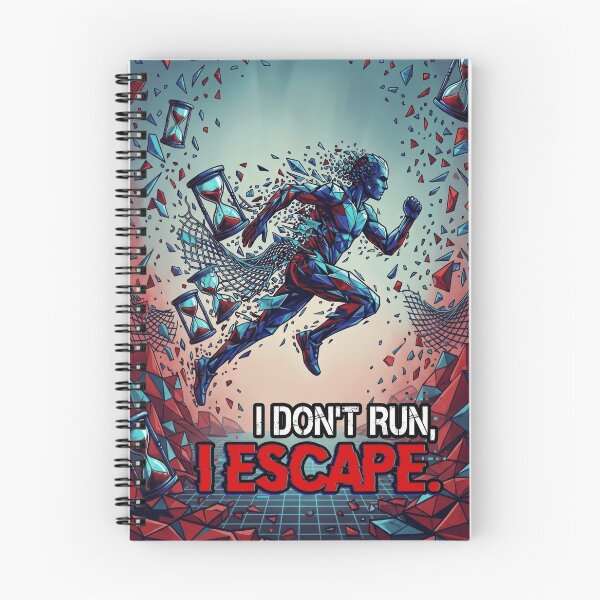 Item preview, I Don't Run I Escape | Glitch Art Techwear designed and sold by MarCinu Art.