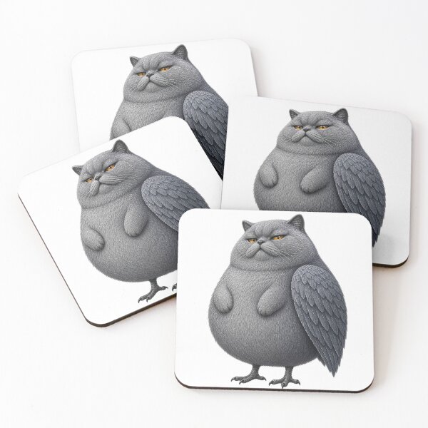 Item preview, British Shorthair Owl Cat Creature designed and sold by MoonfurStudio.