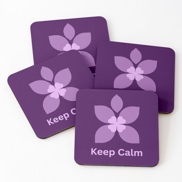 Item preview, Elegant Floral Keep Calm Design - Deep Purple Palette designed and sold by mariam-shahin.