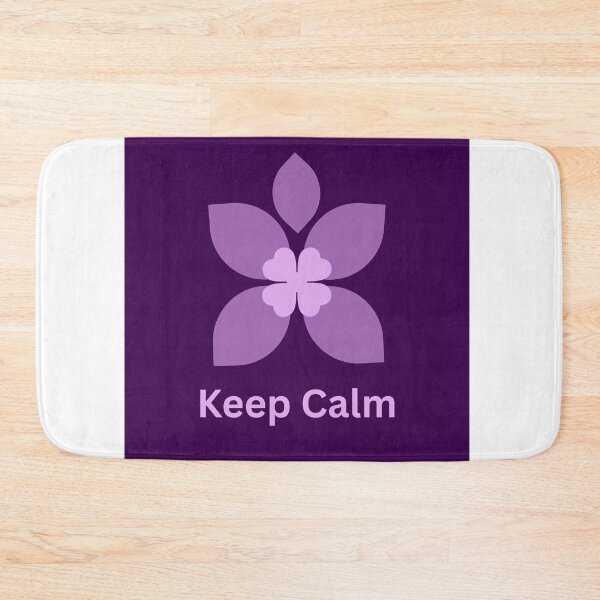 Artikelvorschau, Elegantes florales „Keep Calm“-Design – Dunkelviolette Farbpalette entworfen und verkauft von mariam-shahin.
