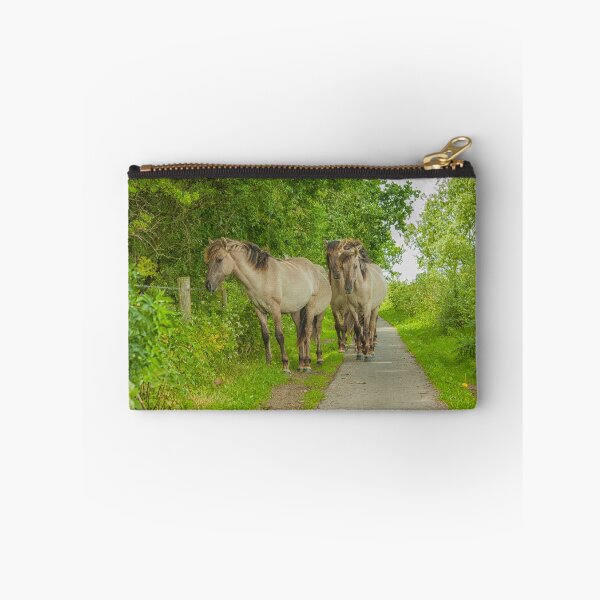 Item preview, Wild Konik horses on a path in the Netherlands designed and sold by Photopat.