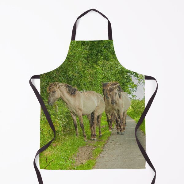 Item preview, Wild Konik horses on a path in the Netherlands designed and sold by Photopat.