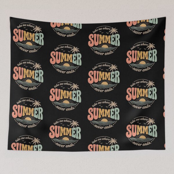 Item preview, Take Me Where Summer Never Ends Retro Sunset Beach designed and sold by metalsnak.