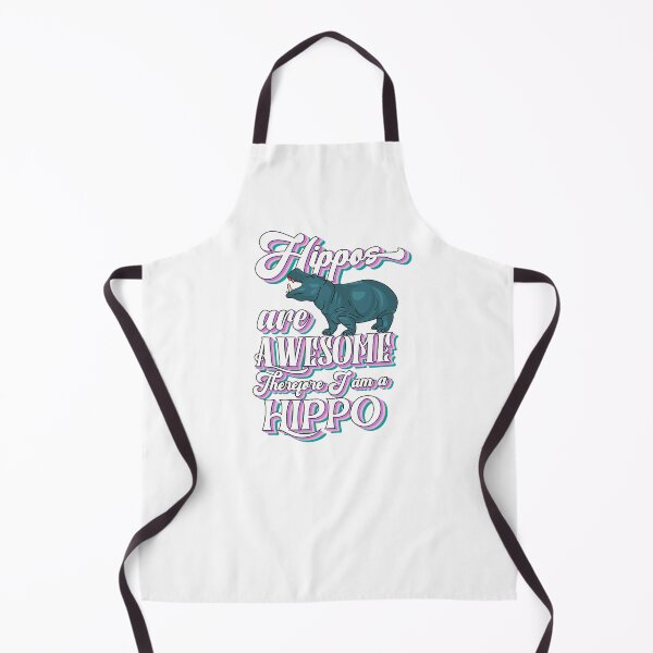 Item preview, Hippos are Awesome Therefore I am a Hippo funny hippopotamus quotes designed and sold by Pikkalo.