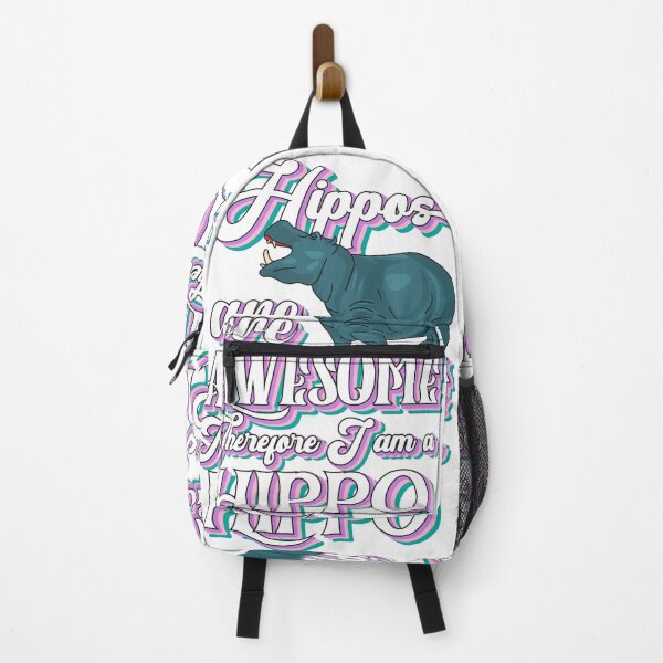 Item preview, Hippos are Awesome Therefore I am a Hippo funny hippopotamus quotes designed and sold by Pikkalo.