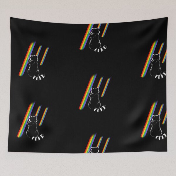 Item preview, Rainbow Raccoon Scratch | Colorful Trash Panda Art | Retro spectrum  designed and sold by Abibless1998.
