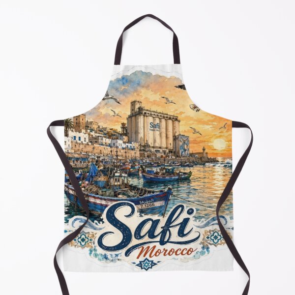 Item preview, Safi Morocco Fishing Port Vintage Coastal Travel Sticker designed and sold by Modefissi.