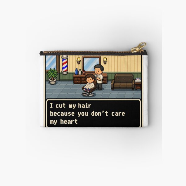 Item preview, I Cut My Hair Because You Don't Care My Heart - Retro gaming style designed and sold by Unpredictable Fat Cat.