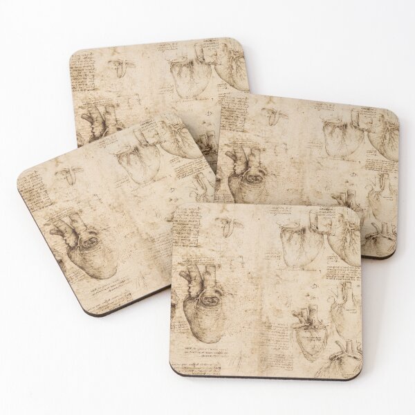 Item preview, The Heart and Coronary Vessels by Leonardo da Vinci Renaissance Anatomical Study Fine Art Print designed and sold by artofuniverse.