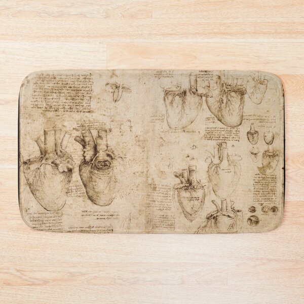 Item preview, The Heart and Coronary Vessels by Leonardo da Vinci Renaissance Anatomical Study Fine Art Print designed and sold by artofuniverse.
