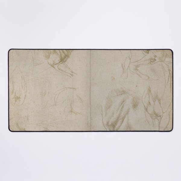 Item preview, Studies of the Musculature of the Legs by Leonardo da Vinci Renaissance Anatomy Study Fine Art Print designed and sold by artofuniverse.