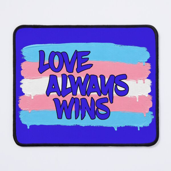 Item preview, Love Always Wins - Trans Flag designed and sold by Cut & Paste Productions.