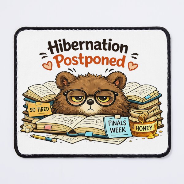 Item preview, Funny Finals Week Bear Tired Student Sticker Gift designed and sold by Gentlestate.